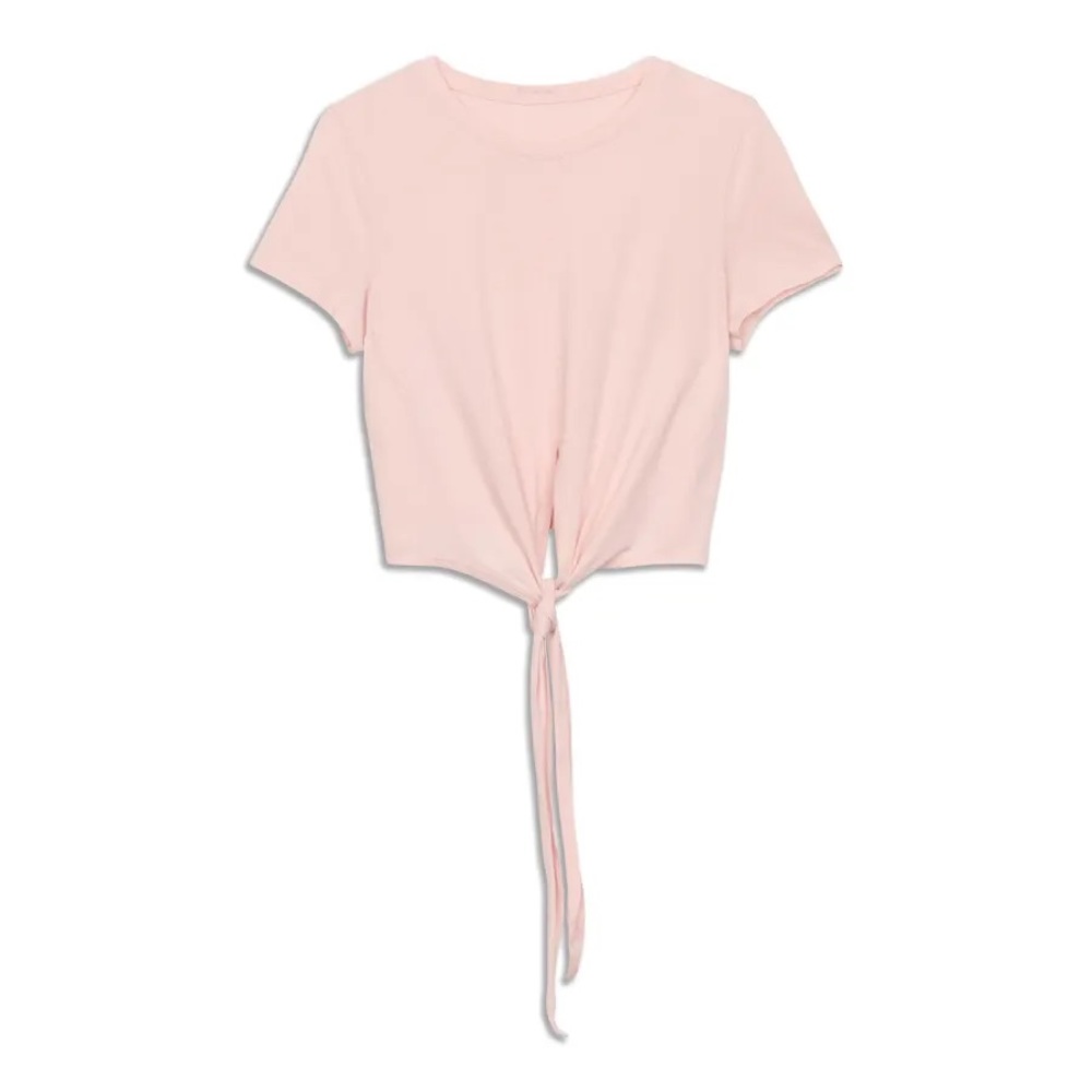 Lily lemon Tie Front Short Sleeve Shirt